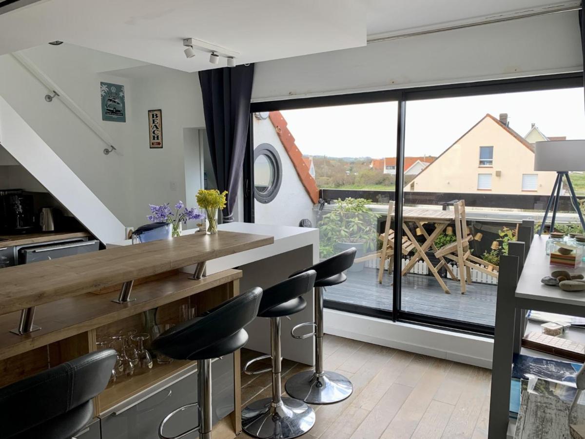 Duplex Avec Jacuzzi Vue Imprenable Sur La Baie De Wissant Apartment ภายนอก รูปภาพ